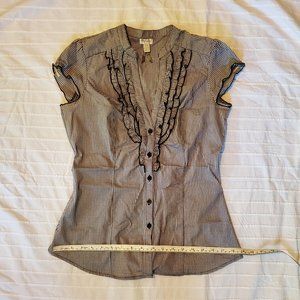 Dynamite, Gingham Frill Dress Top, M